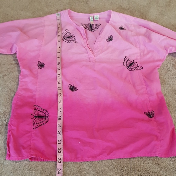 Bill Blass Top/Shirt/Blouse. Pink Ombre. Sz Sm. - Picture 5 of 8